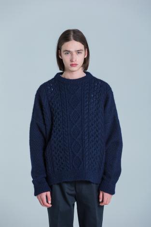 CABLE KNIT *ネイビー*