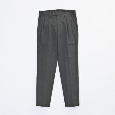 STRETCH TAPERED SLACKS *チャコールグレー*