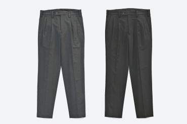 STRETCH TAPERED SLACKS *チャコールグレー*