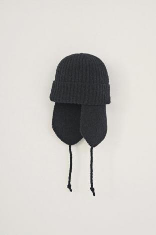 ×CA4LA / EAR FLAP KNIT CAP / BLACK