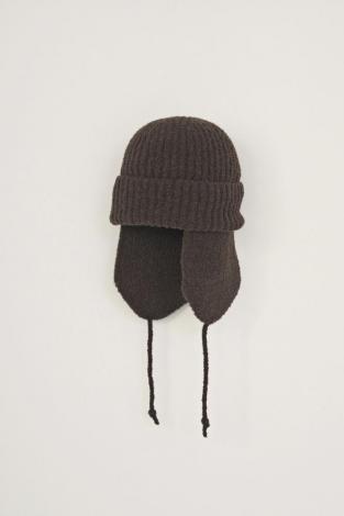 ×CA4LA / EAR FLAP KNIT CAP / BROWN