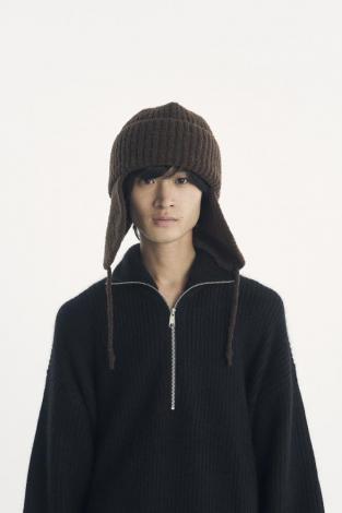 ×CA4LA / EAR FLAP KNIT CAP / BROWN