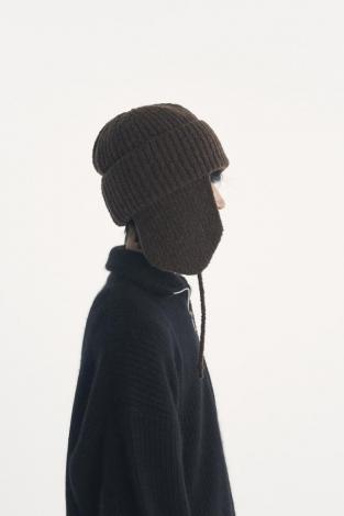 ×CA4LA / EAR FLAP KNIT CAP / BROWN
