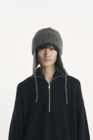 ×CA4LA / EAR FLAP KNIT CAP /GRAY