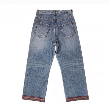 【先行予約】Patched loose fit jeans *Faded blue*