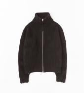 ZIP UP KNIT *ブラック*