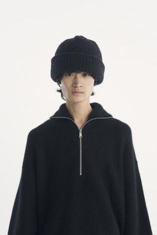×CA4LA / BIG KNIT CAP / BLACK