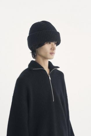×CA4LA / BIG KNIT CAP / BLACK