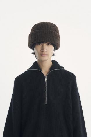 ×CA4LA / BIG KNIT CAP /BROWN