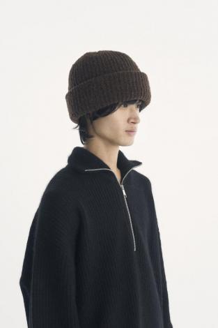 ×CA4LA / BIG KNIT CAP /BROWN