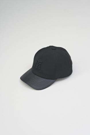 ×CA4LA / LEATHER LOGO CAP / BLACK