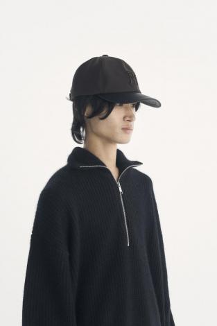 ×CA4LA / LEATHER LOGO CAP / BROWN