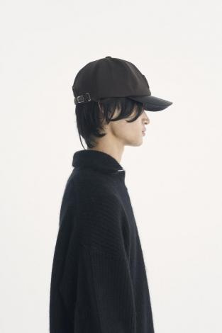 ×CA4LA / LEATHER LOGO CAP / BROWN