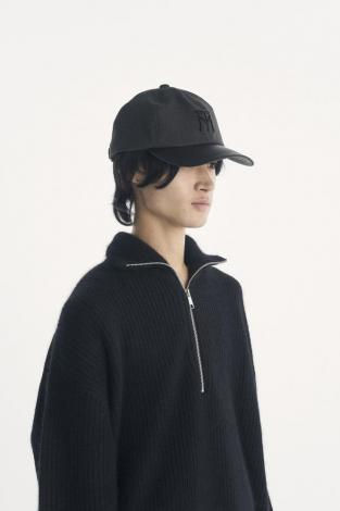 ×CA4LA / LEATHER LOGO CAP / GRAY