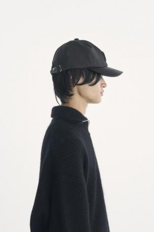 ×CA4LA / LEATHER LOGO CAP / GRAY