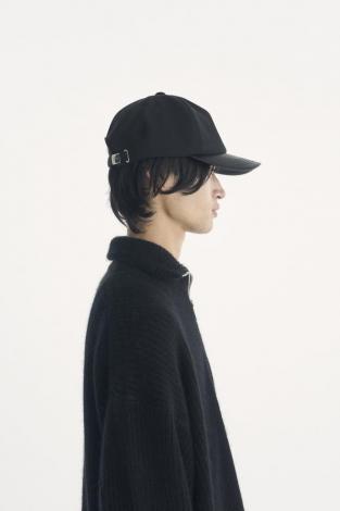 ×CA4LA / LEATHER B.B CAP / BLACK
