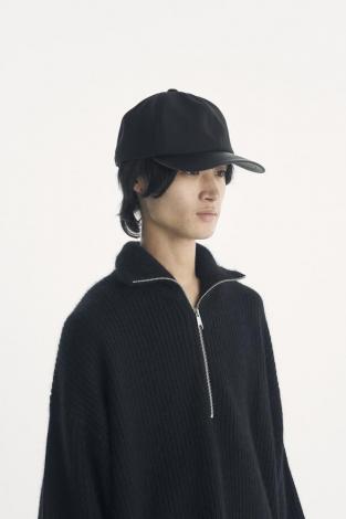 ×CA4LA / LEATHER B.B CAP / BLACK