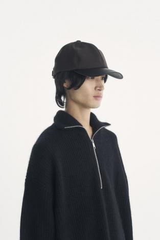×CA4LA / LEATHER B.B CAP / BROWN