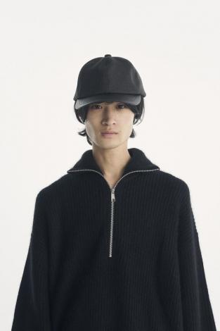 ×CA4LA / LEATHER B.B CAP / GRAY
