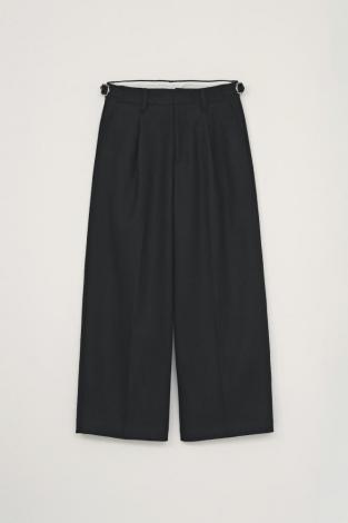 WOOL BUGGY SLACKS / BLACK
