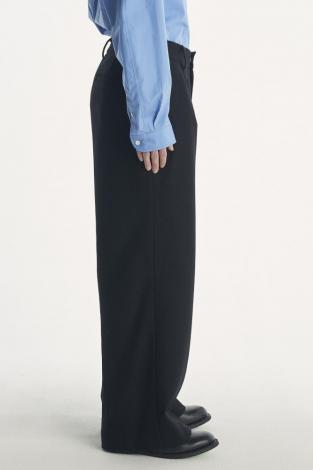 WOOL BUGGY SLACKS / BLACK