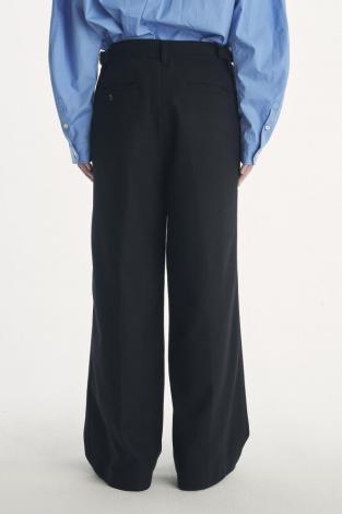 WOOL BUGGY SLACKS / BLACK
