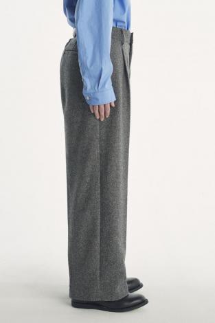 WOOL BUGGY SLACKS / MIX.GRAY