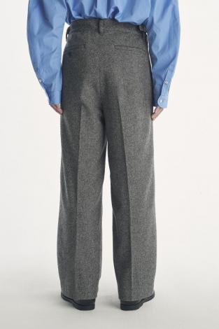 WOOL BUGGY SLACKS / MIX.GRAY