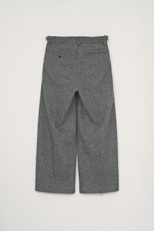 WOOL BUGGY SLACKS / MIX.GRAY