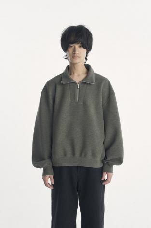 TECH HALF ZIP SWEAT / GRAY
