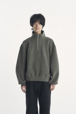 TECH HALF ZIP SWEAT / GRAY