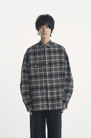 BIG CHECK SHIRTS / BLACK