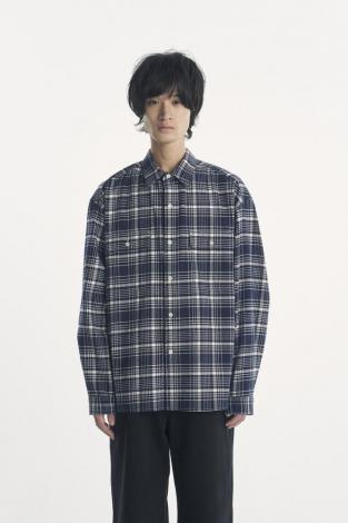 BIG CHECK SHIRTS / NAVY