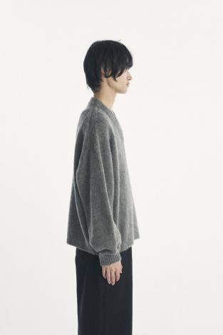 RACCON V-NECK KNIT / GRAY