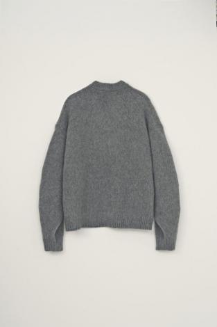 RACCON V-NECK KNIT / GRAY