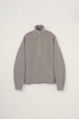 RACCON HALF ZIP KNIT / GRAIGE