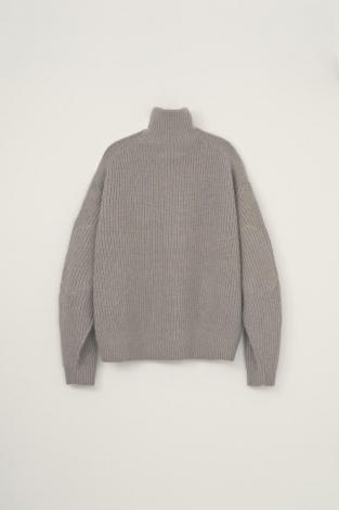 RACCON HALF ZIP KNIT / GRAIGE