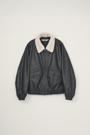 LAMB LEATHER JACKET / BLACK