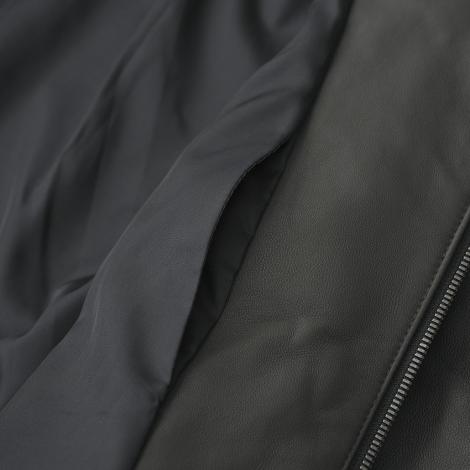 LAMB LEATHER JACKET / BLACK