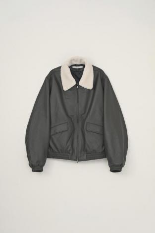 LAMB LEATHER JACKET / BROWN