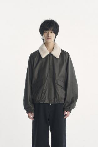 LAMB LEATHER JACKET / BROWN