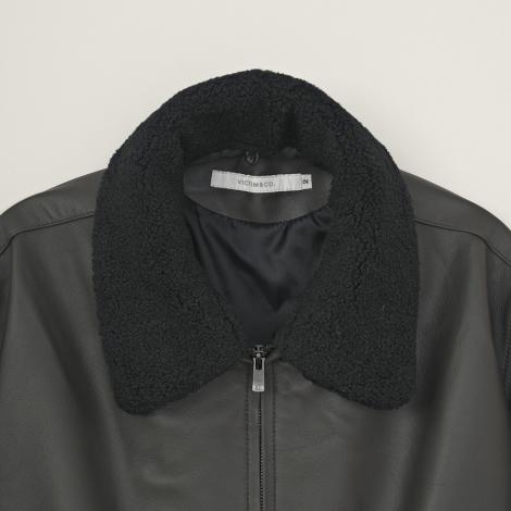 LAMB LEATHER JACKET / BROWN