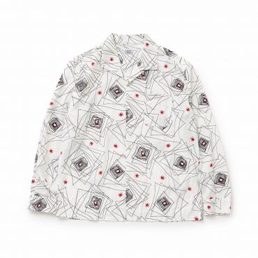 GEOMETRIC L/S SHIRT / WHITE