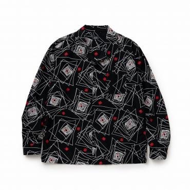 GEOMETRIC L/S SHIRT / BLACK