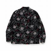 GEOMETRIC L/S SHIRT / BLACK