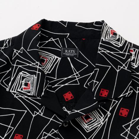 GEOMETRIC L/S SHIRT / BLACK