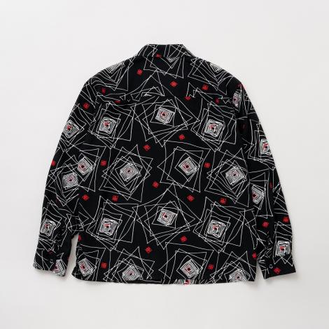 GEOMETRIC L/S SHIRT / BLACK