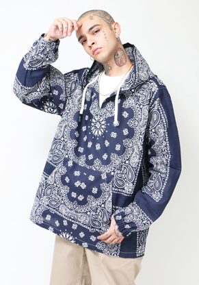 BANDANA MEXICAN HOODIE *ネイビー*