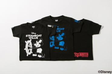 BxH STEAMBOAT WILLIE Kids Tee *ブラック×レッド*