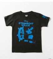 BxH STEAMBOAT WILLIE Kids Tee *ブラック×ブルー*